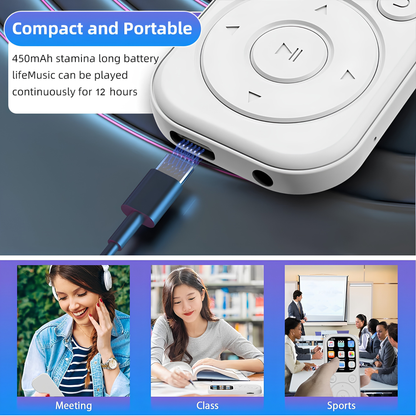 Portable MP4 Player with Bluetooth 5.4, 1.8" Screen | MP3 Music Player with FM Radio, eBook Reader, HiFi Sound & Long Battery Life